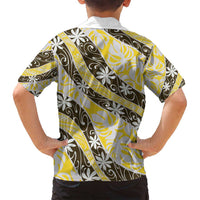 Rearea Tahiti Tiare Monstera Family Matching Long Sleeve Bodycon Dress and Hawaiian Shirt Polynesian Pattern Curve Style LT01 - Polynesian Pride
