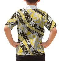 Rearea Tahiti Tiare Monstera Family Matching Off Shoulder Maxi Dress and Hawaiian Shirt Polynesian Pattern Curve Style - Polynesian Pride
