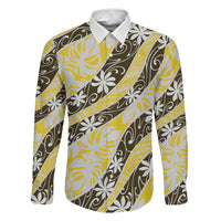 Rearea Tahiti Tiare Monstera Family Matching Off Shoulder Maxi Dress and Hawaiian Shirt Polynesian Pattern Curve Style - Polynesian Pride