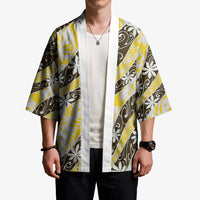 Rearea Tahiti Tiare Monstera Kimono Polynesian Pattern Curve Style - Polynesian Pride