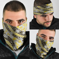 Rearea Tahiti Tiare Monstera Neck Gaiter Polynesian Pattern Curve Style LT01 - Polynesian Pride