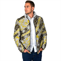Rearea Tahiti Tiare Monstera Padded Jacket Polynesian Pattern Curve Style - Polynesian Pride