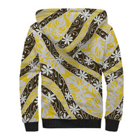 Rearea Tahiti Tiare Monstera Sherpa Hoodie Polynesian Pattern Curve Style - Polynesian Pride