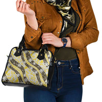 Rearea Tahiti Tiare Monstera Shoulder Handbag Polynesian Pattern Curve Style LT01 - Polynesian Pride
