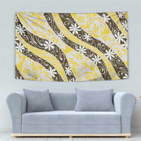 Rearea Tahiti Tiare Monstera Tapestry Polynesian Pattern Curve Style - Polynesian Pride