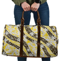 Rearea Tahiti Tiare Monstera Travel Bag Polynesian Pattern Curve Style LT01 Yellow - Polynesian Pride