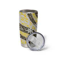 Rearea Tahiti Tiare Monstera Tumbler Cup Polynesian Pattern Curve Style - Polynesian Pride