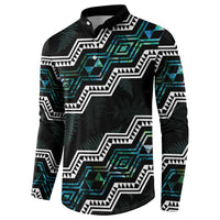 Personalised Taniko Aotearoa Mix Paua Shell Button Sweatshirt Niho Taniwha Turquoise Glitter