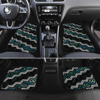 Personalised Taniko Aotearoa Mix Paua Shell Car Mats Niho Taniwha Turquoise Glitter