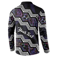 Personalised Taniko Aotearoa Mix Paua Shell Button Sweatshirt Niho Taniwha Lilac Glitter