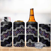 Personalised Taniko Aotearoa Mix Paua Shell 4 in 1 Can Cooler Tumbler Niho Taniwha Lilac Glitter