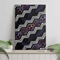 Personalised Taniko Aotearoa Mix Paua Shell Canvas Wall Art Niho Taniwha Lilac Glitter