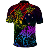 Wellington Pride Polo Shirt Aotearoa Tribal Rainbow Pattern LT01 - Polynesian Pride