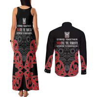 Toitu Te Tiriti 1840 Aotearoa Couples Matching Tank Maxi Dress and Long Sleeve Button Shirt Stand Together Stand Stronger
