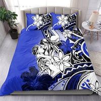 Polynesian Valentine Bedding Set Couple Floral Unique Blue Version LT01 - Polynesian Pride
