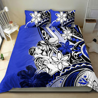 Polynesian Valentine Bedding Set Couple Floral Unique Blue Version LT01 - Polynesian Pride