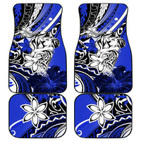 Polynesian Valentine Car Mats Couple Floral Unique Blue Version LT01 Blue - Polynesian Pride