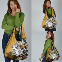 Polynesian Valentine Grocery Bag Couple Floral Unique Gold Version