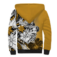 Polynesian Valentine Sherpa Hoodie Couple Floral Unique Gold Version LT01 - Polynesian Pride