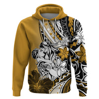 Polynesian Valentine Zip Hoodie Couple Floral Unique Gold Version LT01 Pullover Hoodie Gold - Polynesian Pride