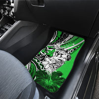 Polynesian Valentine Car Mats Couple Floral Unique Green Version LT01 - Polynesian Pride