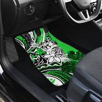 Polynesian Valentine Car Mats Couple Floral Unique Green Version LT01 - Polynesian Pride