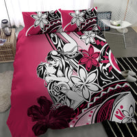 Polynesian Valentine Bedding Set Couple Floral Unique Pink Version LT01 - Polynesian Pride