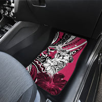 Polynesian Valentine Car Mats Couple Floral Unique Pink Version LT01 - Polynesian Pride