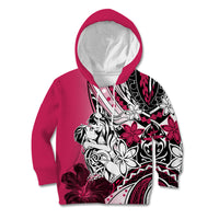 Polynesian Valentine Kid Hoodie Couple Floral Unique Pink Version LT01 Hoodie Pink - Polynesian Pride