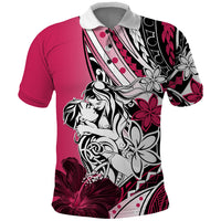 Polynesian Valentine Polo Shirt Couple Floral Unique Pink Version LT01 Pink - Polynesian Pride