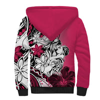 Polynesian Valentine Sherpa Hoodie Couple Floral Unique Pink Version LT01 - Polynesian Pride