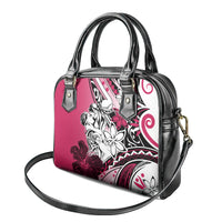 Polynesian Valentine Shoulder Handbag Couple Floral Unique Pink Version LT01 - Polynesian Pride