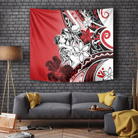 Polynesian Valentine Tapestry Couple Floral Unique Red Version LT01 Red - Polynesian Pride