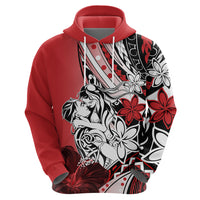 Polynesian Valentine Zip Hoodie Couple Floral Unique Red Version LT01 - Polynesian Pride