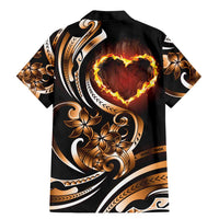 Personalised Polynesian Fiery Heart Family Matching Mermaid Dress and Hawaiian Shirt Passionate Love