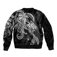 Polynesian Mermaid Plumeria Tribal Tattoo Bomber Jacket
