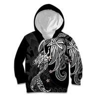 Polynesian Mermaid Plumeria Tribal Tattoo Kid Hoodie