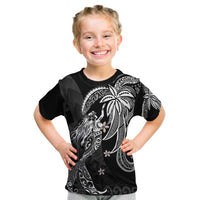 Polynesian Mermaid Plumeria Tribal Tattoo Kid T Shirt