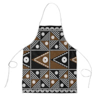 Fiji Brown Masi Pattern Apron Fijian Tapa