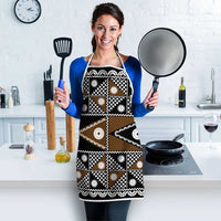 Fiji Brown Masi Pattern Apron Fijian Tapa