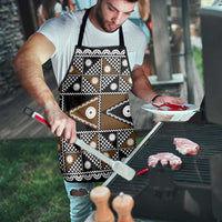 Fiji Brown Masi Pattern Apron Fijian Tapa