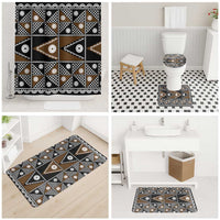 Fiji Brown Masi Pattern Bathroom Set Fijian Tapa
