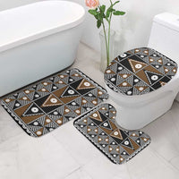 Fiji Brown Masi Pattern Bathroom Set Fijian Tapa