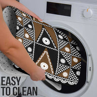 Fiji Brown Masi Pattern Bathroom Set Fijian Tapa