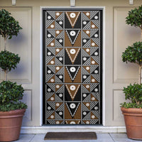 Fiji Brown Masi Pattern Door Cover Fijian Tapa
