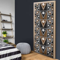 Fiji Brown Masi Pattern Door Cover Fijian Tapa