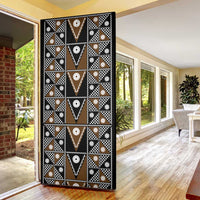 Fiji Brown Masi Pattern Door Cover Fijian Tapa
