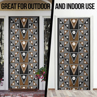 Fiji Brown Masi Pattern Door Cover Fijian Tapa