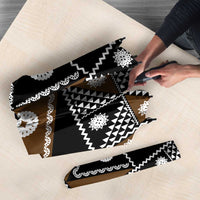 Fiji Brown Masi Pattern Umbrella Fijian Tapa