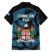 fiji-rugby-family-matching-tank-maxi-dress-and-hawaiian-shirt-flying-fijians-blue-palm-tree-version